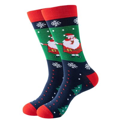 Calcetines navideños "Papá Noel con piernas muy flacas"