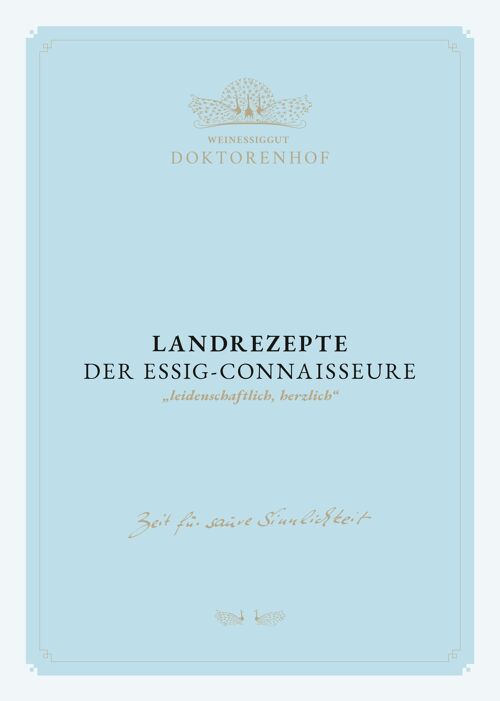 Landrezepte der Essigconaisseure, Buch v. G.-H. Wiedemann