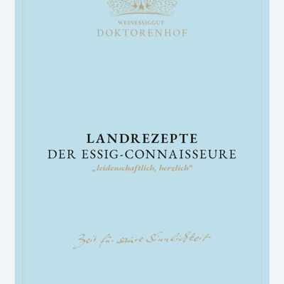 Landrezepte der Essigconaisseure, Buch v. G.-H. Wiedemann