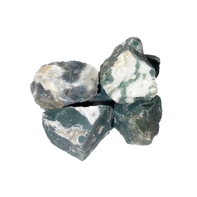 Raw Moss Agate Stones - 500grs