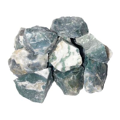 Rough Moss Agate Stones - 1Kg