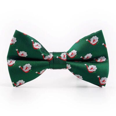 Christmas bowtie "Green with Santa"