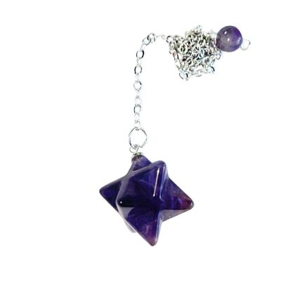 Amethyst Pendulum - Merkaba