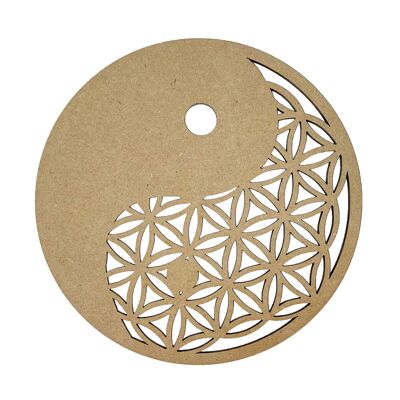 Flower of Life Yin Yang reloading plate - Carved wood