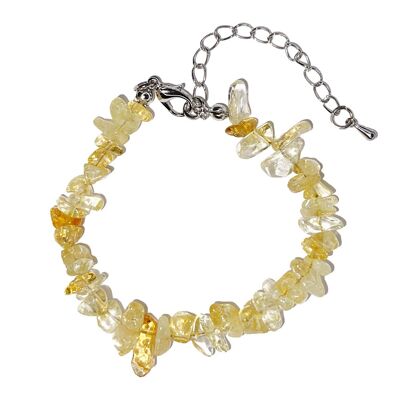 Bracelet Citrine - Baroque avec fermoir - 19 à 23cm