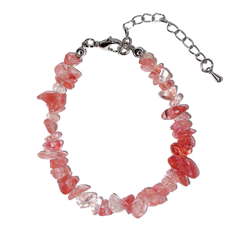Bracciale in cristallo di anguria - Barocco con chiusura - da 19 a 23 cm