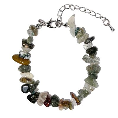 Pulsera de Ágata Moss - Barroco con cierre - 19 a 23cm