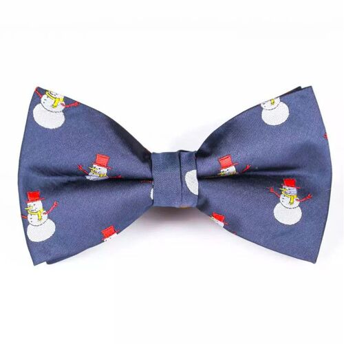 Christmas bowtie "Blue with Snowman"