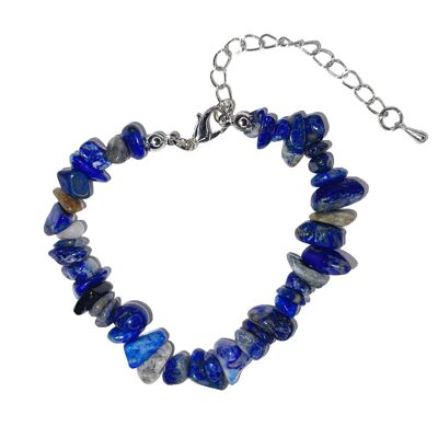 Bracelet Lapis-lazuli - Baroque avec fermoir - 19 à 23cm