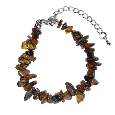 Tiger eye bracelet - Baroque with clasp - 19 to 23cm