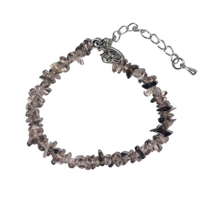 Smoky quartz bracelet - Baroque with clasp - 19 to 23cm