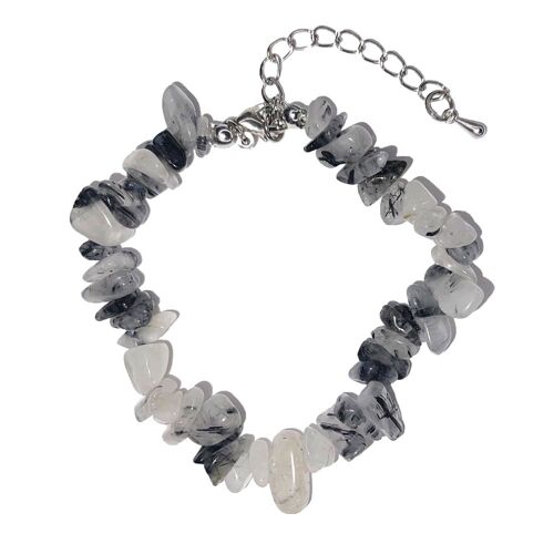 Bracelet Quartz rutile - Baroque avec fermoir - 19 à 23cm