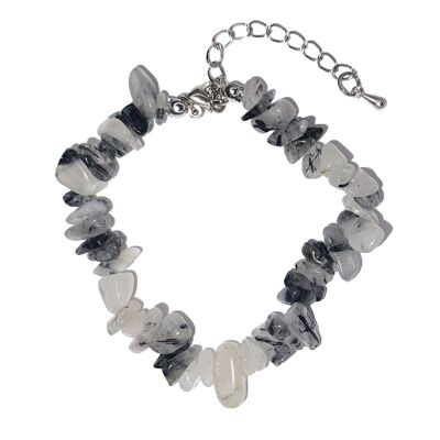 Pulsera Cuarzo Rutilado - Barroco con cierre - 19 a 23cm