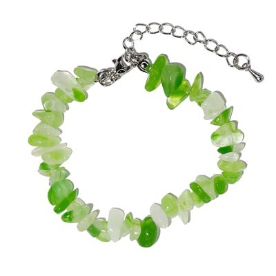 Green Agate bracelet - Baroque with clasp - 19 to 23cm