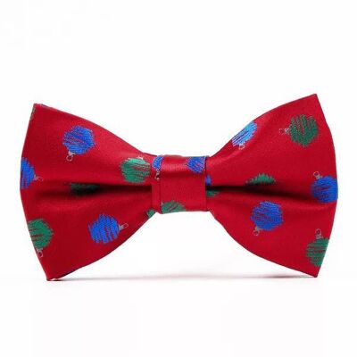 Christmas bowtie "Red with Christmas Ornaments"