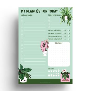 Plantes Planificateur quotidien Bloc-notes 1