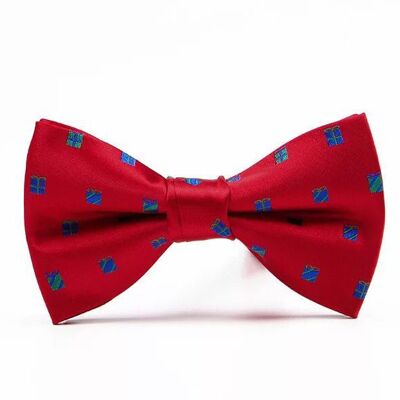 Christmas bowtie "Red with Christmas Gifts"