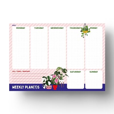 Weekly Planner A4 Weekly Plants