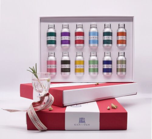 Gin for 12 Days Of Christmas In A Beautiful Berry Red Box