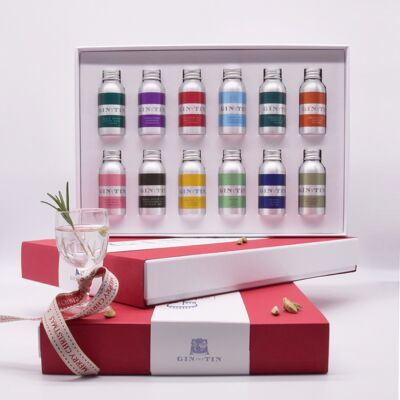 Gin for 12 Days Of Christmas In A Beautiful Berry Red Box