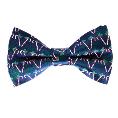 Christmas bowtie "Blue with Candy Canes"
