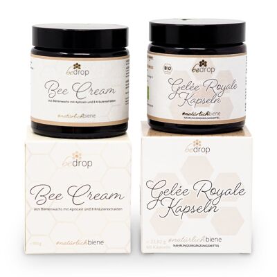 Anti-Aging-Set | Bee Cream (Bienengiftsalbe) + Gelée Royale Kapseln