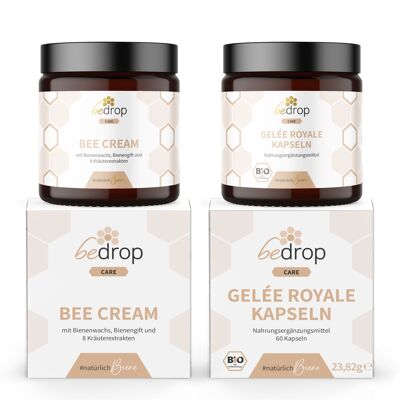 Coffret bien-être | Bee Cream (pommade au venin d'abeille) + capsules de gelée royale