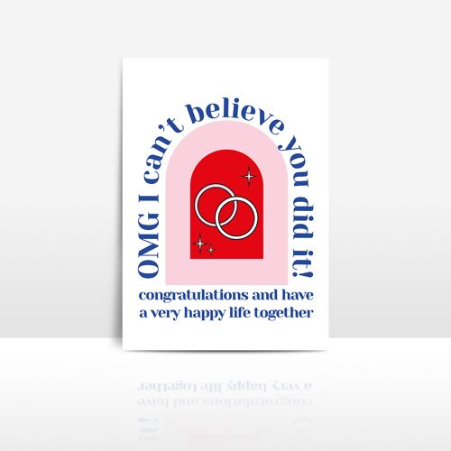 Engagement marriage congratulation card