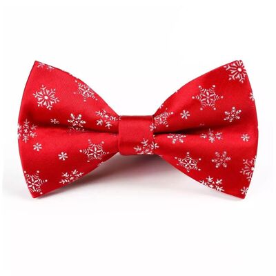 Christmas bowtie "Red with Snowflakes"