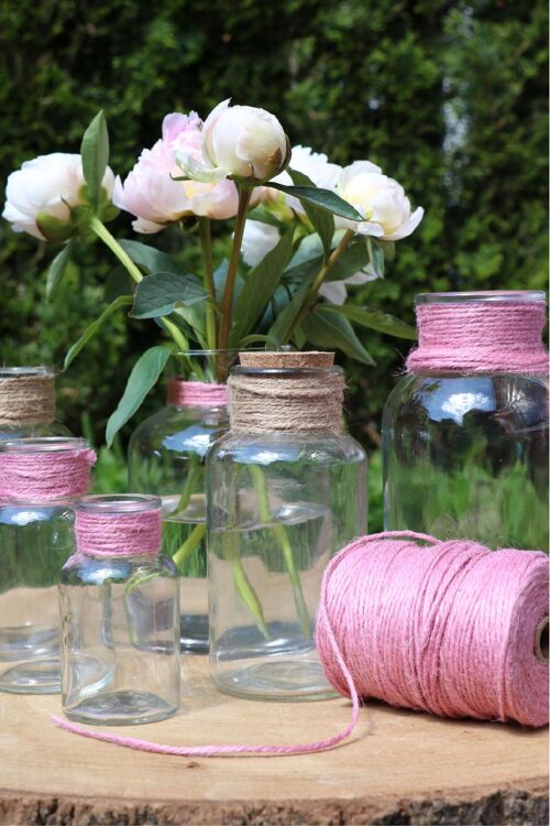 SIZO Beautiful Jute Rope 3 mm diameter circumference_Pink Rose