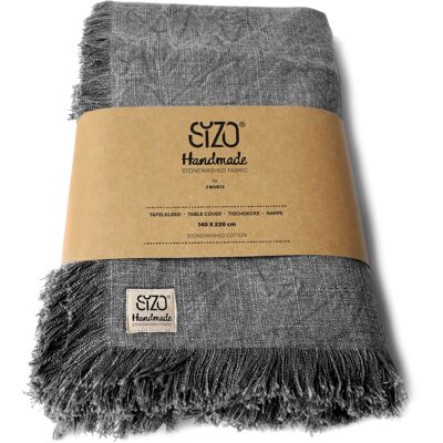 SIZO Handmade Collection Tovaglia 140x220 cm_Tovaglia Denim-Grey