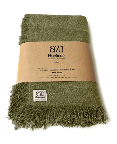 SIZO Handmade Collection Table cover 140x220 cm_Table cover Olive