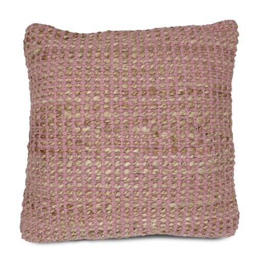 Sizo Bombay Jute/Cotton 45x45 cm with filling_beige, black, silver Pink/Natural