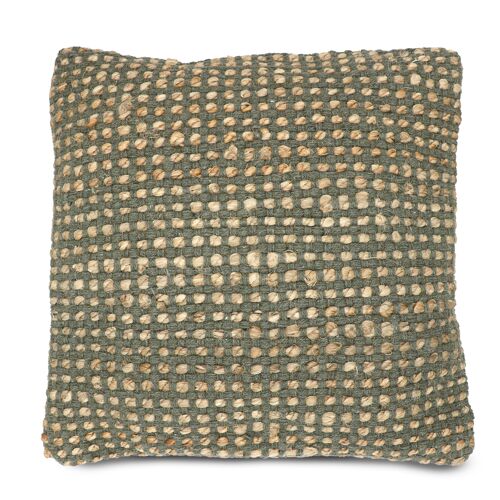 Sizo Bombay Jute/Cotton 45x45 cm with filling_beige, black, silver Olive/Natural