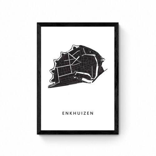 Enkhuizen - Binnenstad - A2 - Ingelijste poster