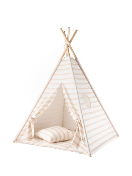 Beige Stripes Teepee Set