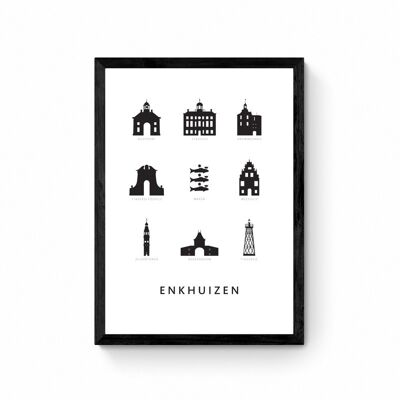 Enkhuizen - Architectuur - A2 - Póster inglés