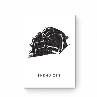 Enkhuizen - Binnenstad - A4 - In Kunststoff-Hartfaserkarton