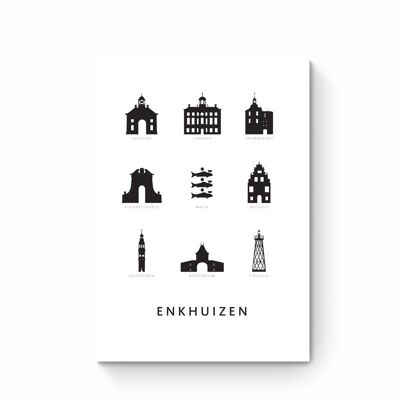 Enkhuizen - Architectuur - A4 - In Kunststoff-Hartfaserkarton