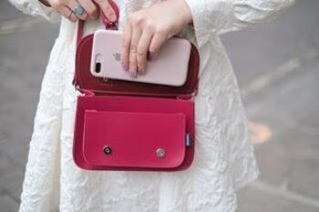 Micro Satchel Plus en Cuir Fait Main - Violet Pastel 6