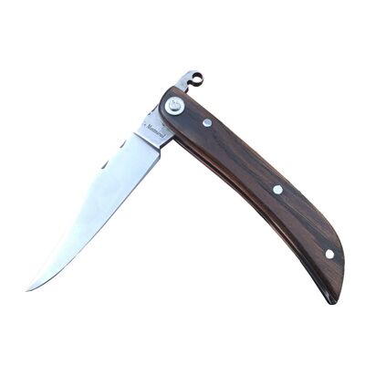 Le couteau pliant Le Montmirail Conti en douelle de tonneau - Carbone - Sans initiales