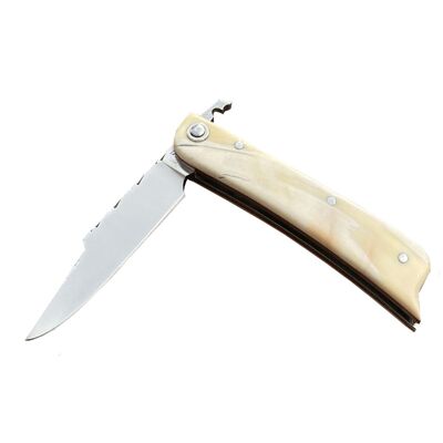 Le couteau pliant Le Montmirail en  ivoire de phacochère, modèle unique
