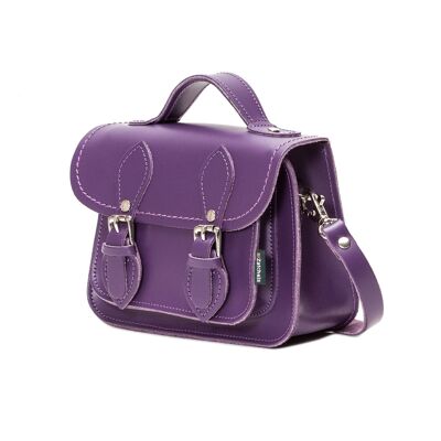 Micro Satchel Plus de Piel Hecho a Mano - Púrpura