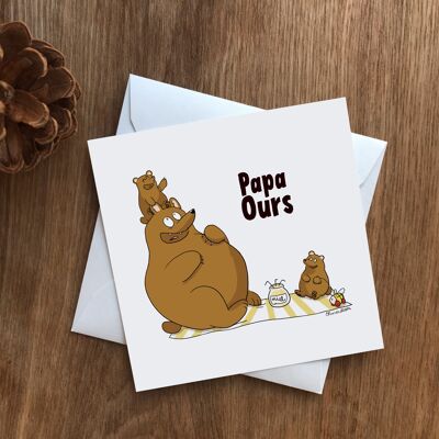 Postcard "Papa Bear" - Printed in France