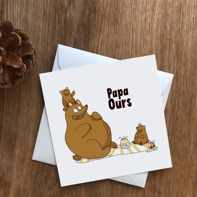 Postkarte "Papa Bear" - Gedruckt in Frankreich