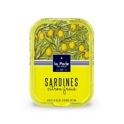 Sardines in olive oil with fresh lemon