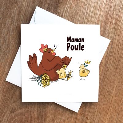 Postal "Maman Poule" - Impreso en Francia