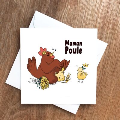 Postkarte "Maman Poule" - Gedruckt in Frankreich