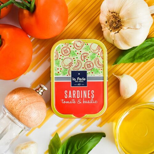 Sardines à la tomate et basilic