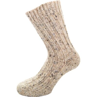 Raggsocka - Strumpor. Beige melerad. Merinoull.